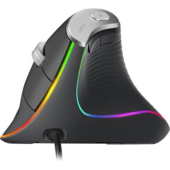 Nulea M504 Wired Ergonomic Vertical Mouse with RGB
