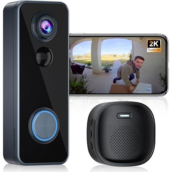 Wireless 2K Video Doorbell with Two-Way Audio
