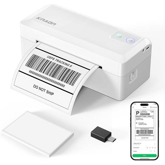 Thermal Label Printer 4x6 Bluetooth for Small Business