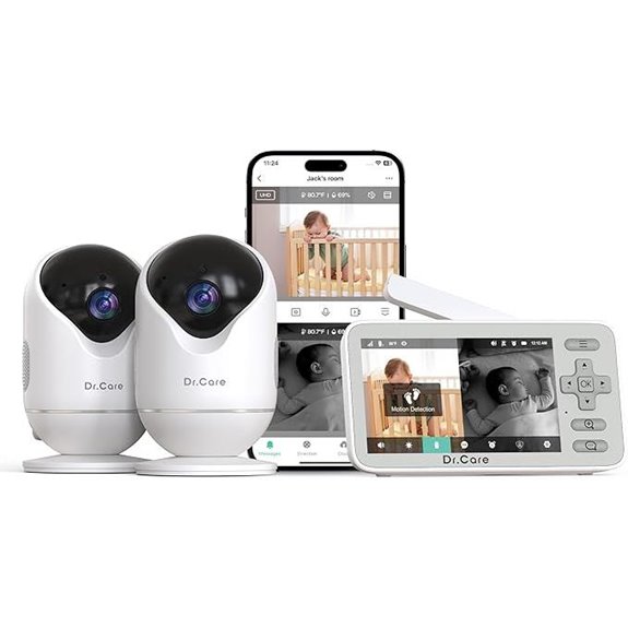 VistaView Lite WiFi Baby Monitor with 2 Cameras