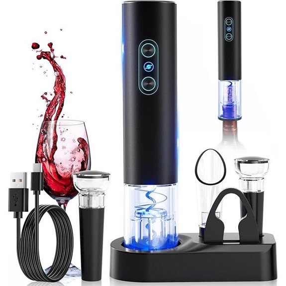 Rechargeable Electric Wine Opener with Foil Cutter
