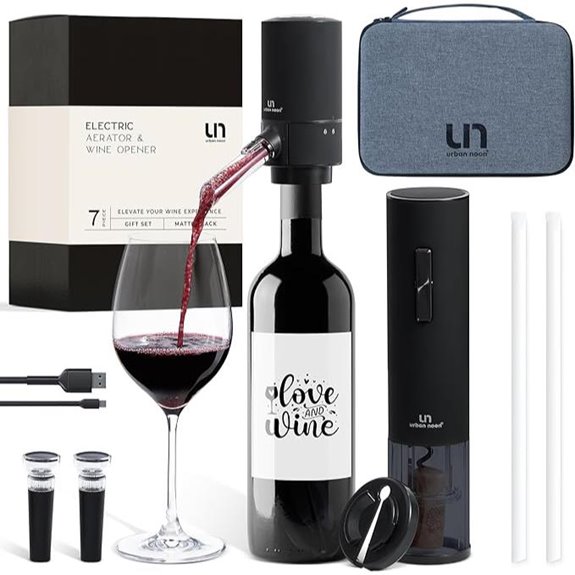 Rechargeable Electric Wine Opener Set with Accessories