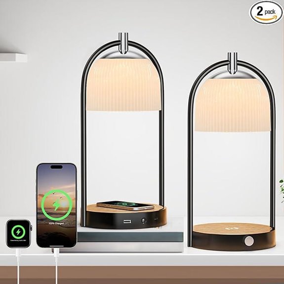 Koopala 15W Wireless Bedside LED Table Lamp Set