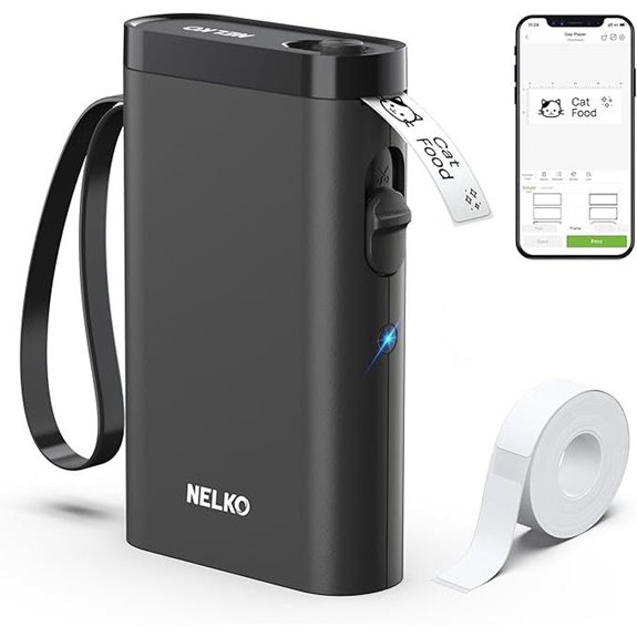 Nelko Bluetooth Wireless Label Maker with Tape