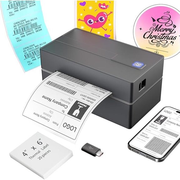 Wireless Bluetooth Thermal Label Printer for Shipping