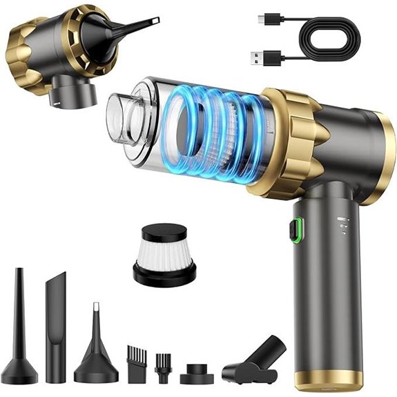 Portable Cordless Car Vacuum with 16000PA Suction