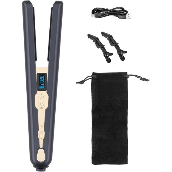 Cordless Ceramic Hair Straightener & Curling Iron