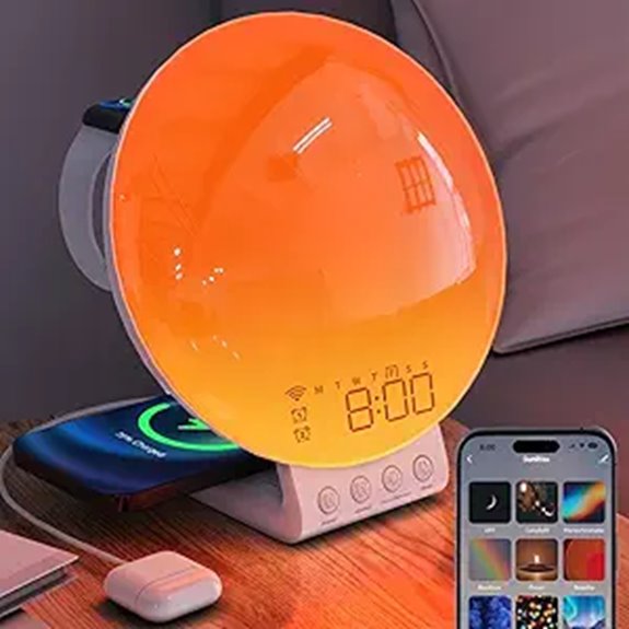 Momilla Sunrise Alarm Clock with Wireless Charging