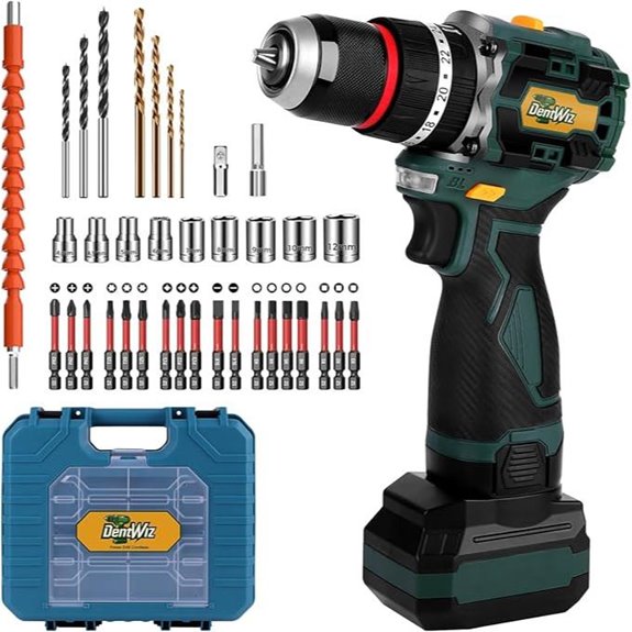 Cordless Drill Kit with 24 Torque & Accessories