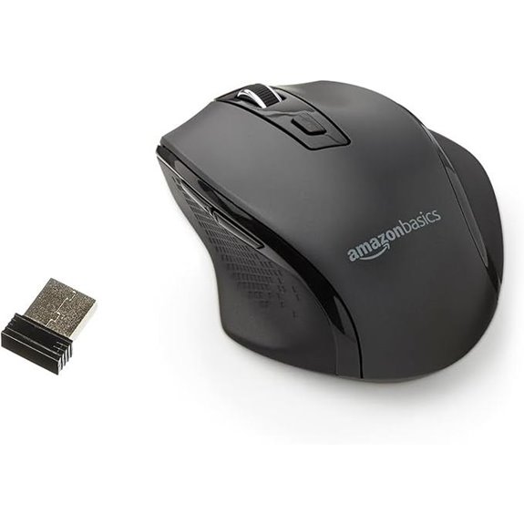 Amazon Basics Wireless Ergonomic Computer Mouse