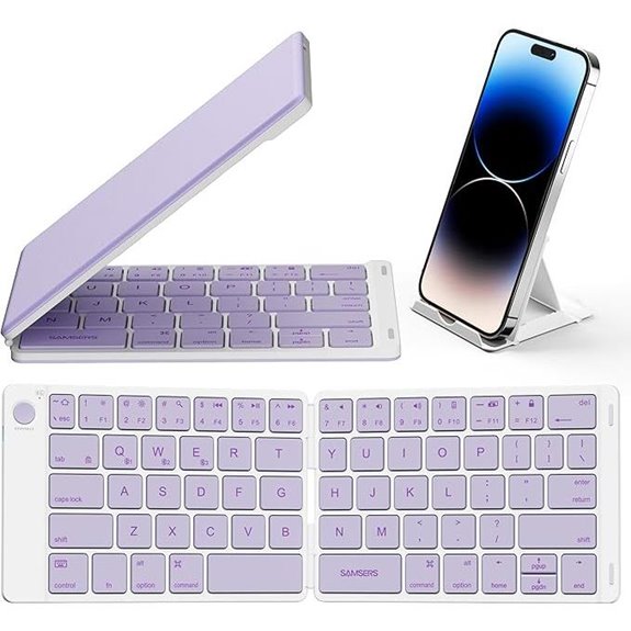 Samsers Bluetooth Foldable Wireless Keyboard for Multiple Devices