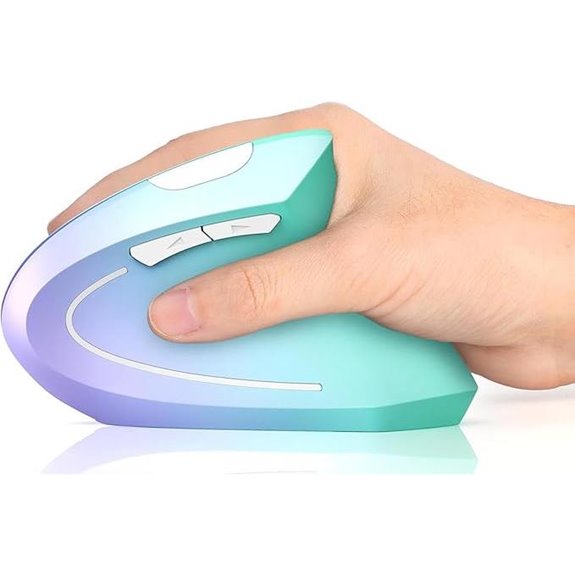 Lekvey Wireless Ergonomic Vertical Mouse (Green/Purple)