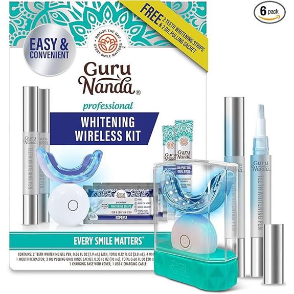 GuruNanda Wireless Teeth Whitening Kit with LED