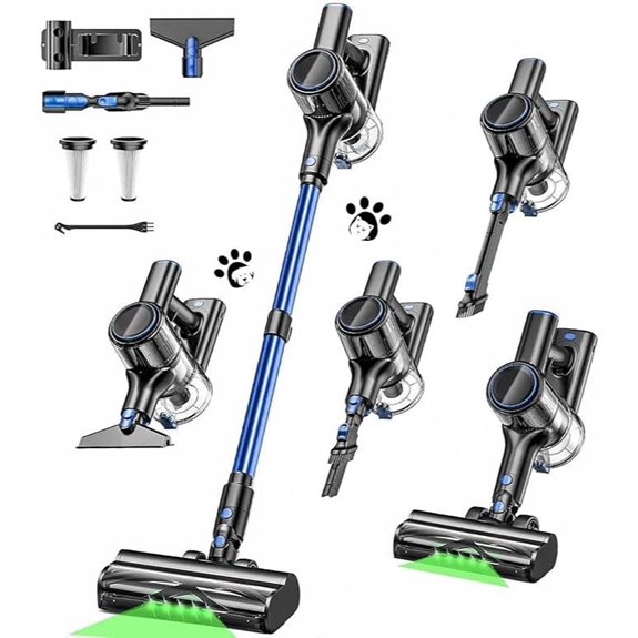 Cordless 8-in-1 Vacuum Cleaner with LED Display