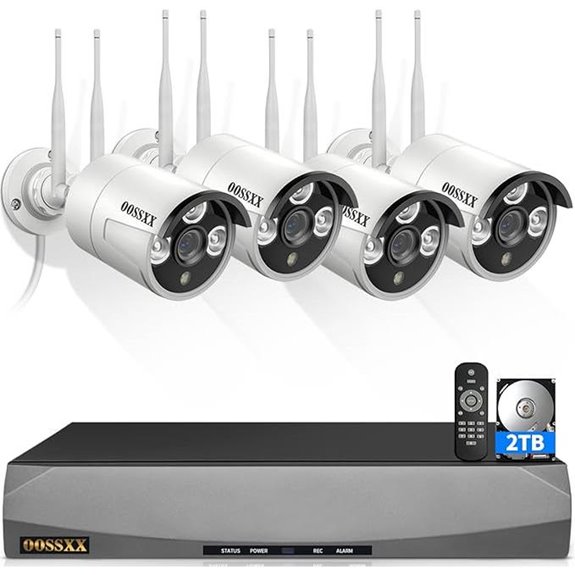 Wi-Fi Security Camera System with 4 Outdoor Cameras