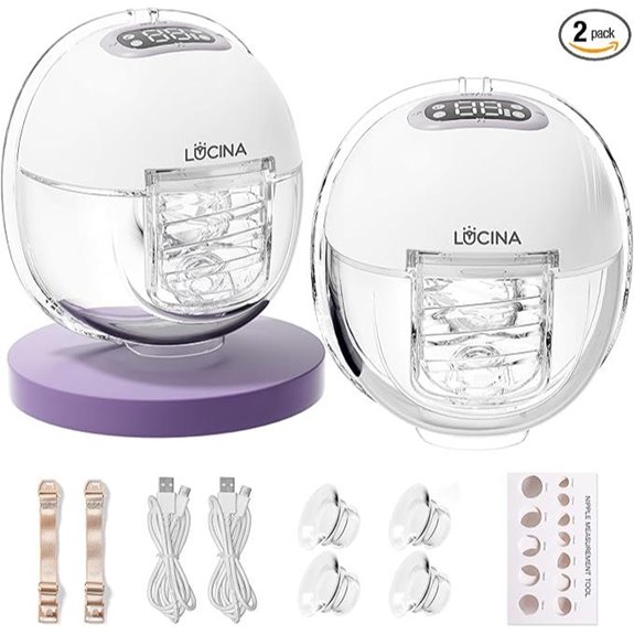 Wireless Breast Pump Portable 4 Modes 9 Levels 2-Pack