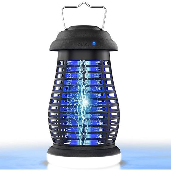Cordless Bug Zapper with Rechargeable Battery and Light