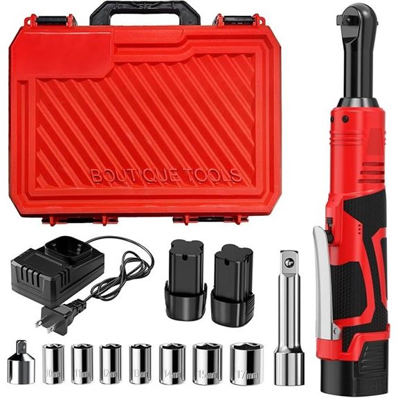 Cordless Electric Ratchet Wrench Set with Batteries