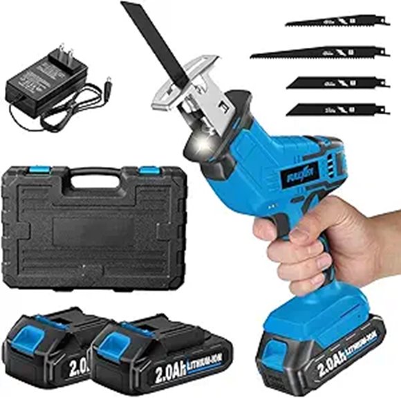 Cordless Reciprocating Saw with Blades & Batteries