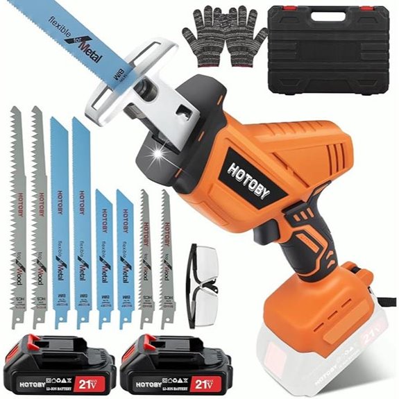 Cordless Reciprocating Saw Kit with 8 Blades