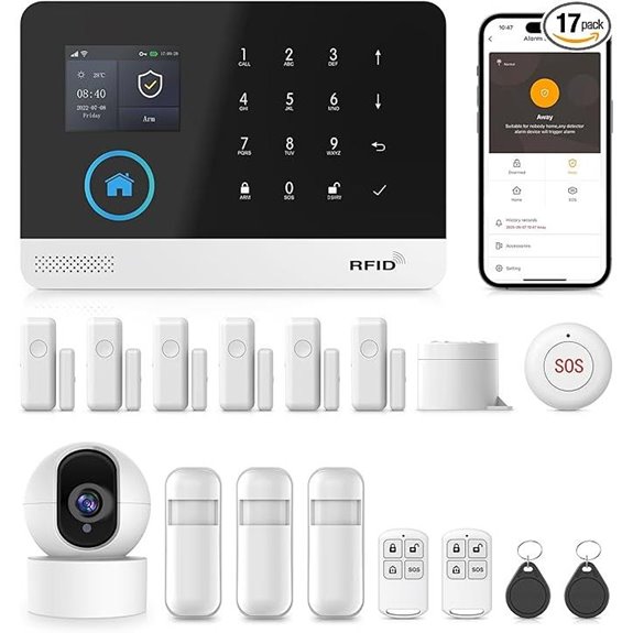 PGST 17-Piece Wireless Security System with App Alerts