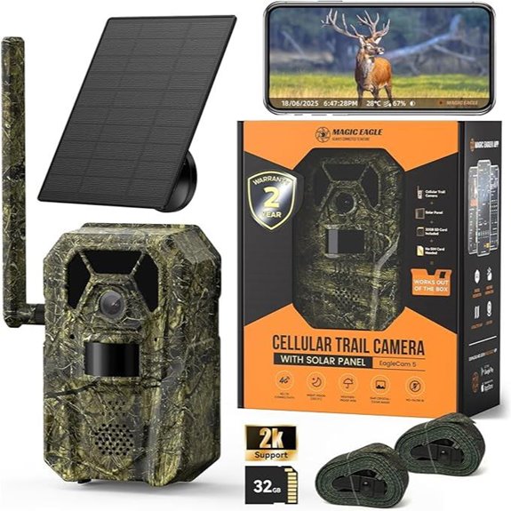 MagicEagle 4G Trail Camera with Solar Power