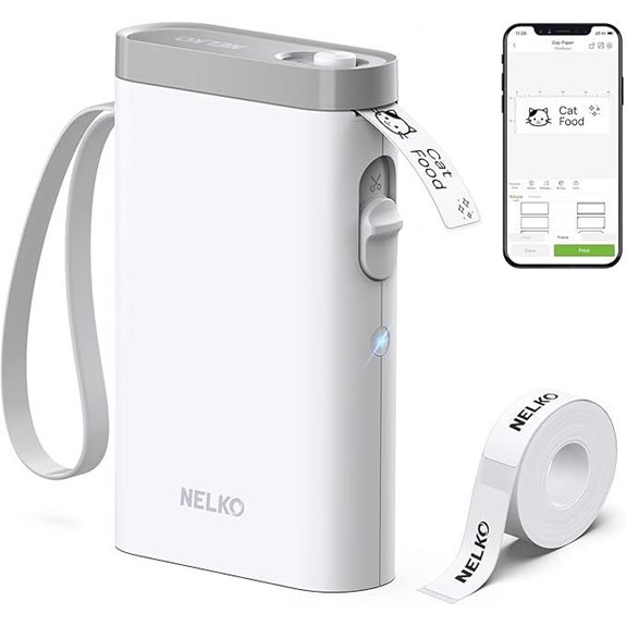Nelko Bluetooth Label Maker with Tape Wireless White