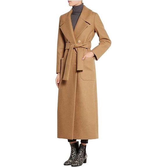 Chartou Women's Wool Blend Double Breasted Coat