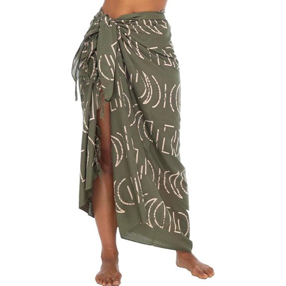 Back From Bali Women's Sarong Coverup with Fringe