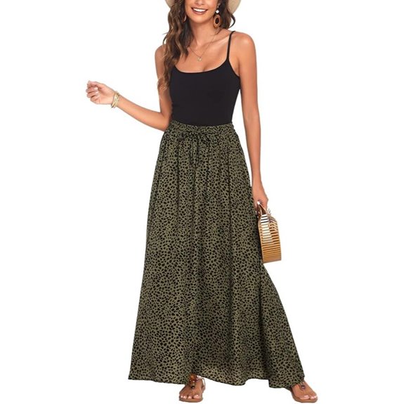 Bluetime Women's Flowy Summer Maxi Skirt