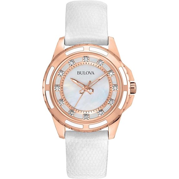 Bulova Ladies' Diamond Mother-of-Pearl Quartz Watch