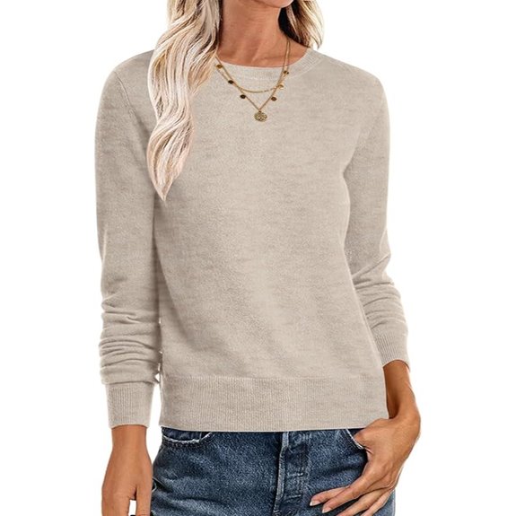 ANRABESS Women's Lightweight Crewneck Sweater