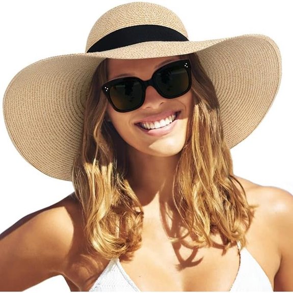 FURTALK Women's Wide Brim Sun Straw Hat