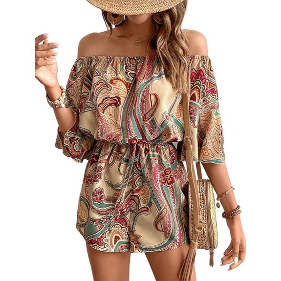 Milumia Women's Off-Shoulder Romper & Shorts Dress