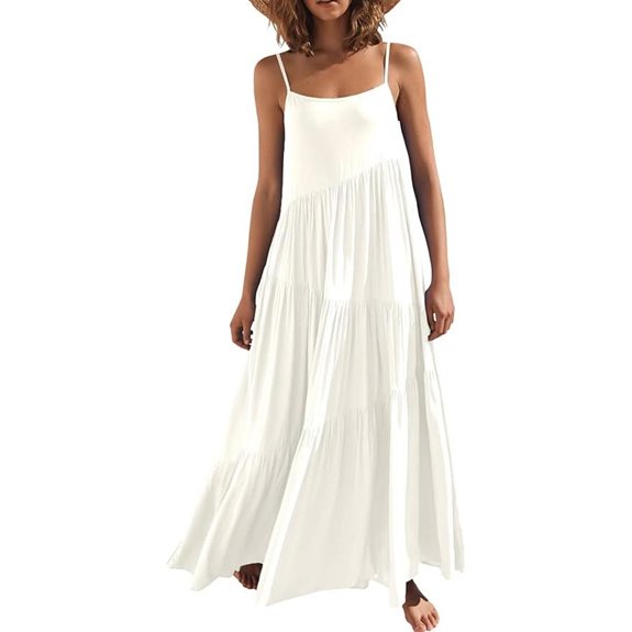 ANRABESS Women's Summer Linen Maxi Dress