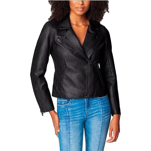 BLANKNYC Women's Vegan Leather Motorcycle Jacket