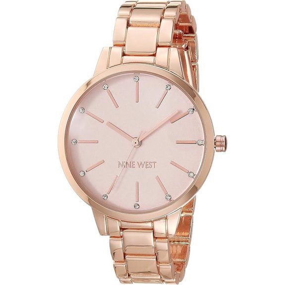 Nine West Women's Crystal Accented Bracelet Watch