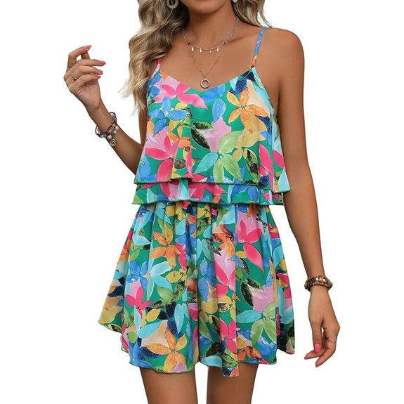 Floerns Women's Summer Boho Sleeveless Romper