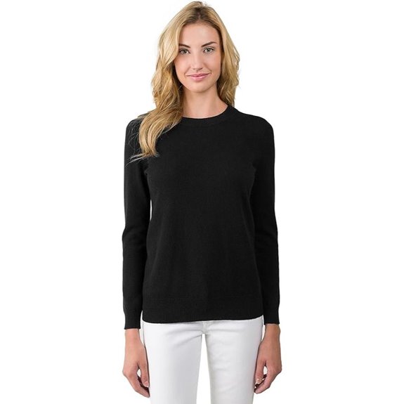 JENNIE LIU Women's Cashmere Crew Neck Sweater