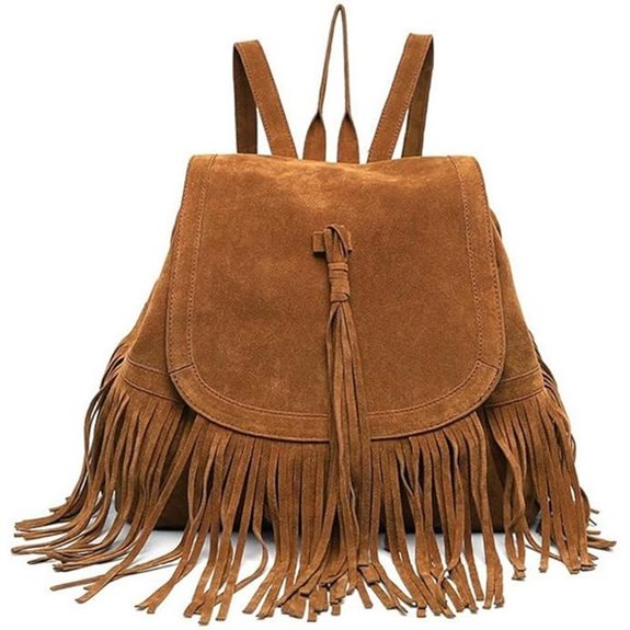 women s suede fringe bag