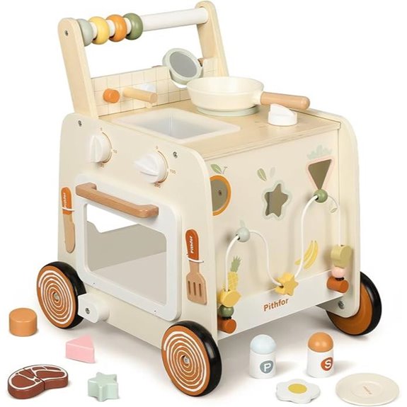 wooden 3 in 1 baby walker