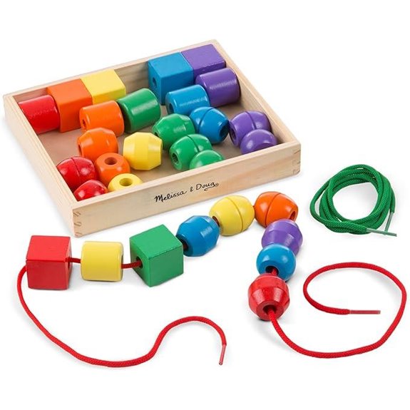 Melissa & Doug Wooden Beads and Laces for Kids