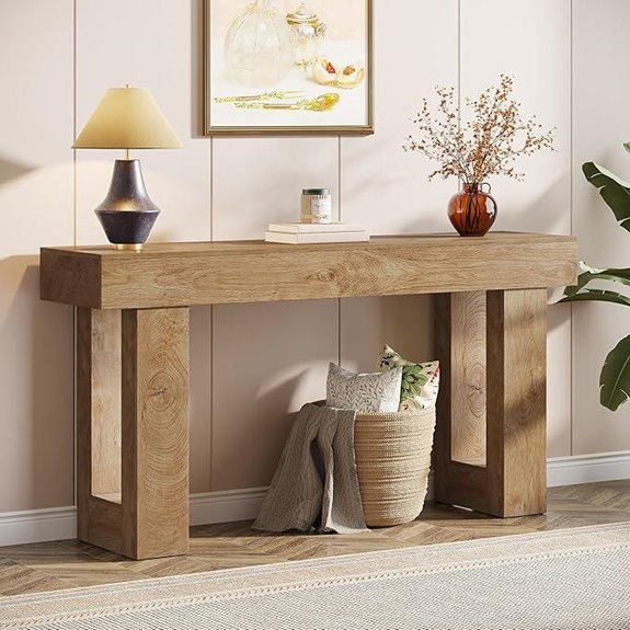 Tribesigns 63-Inch Wooden Console Table for Living Room
