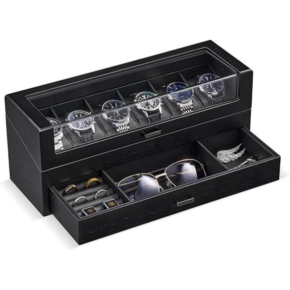 ProCase Wooden Watch Box with Drawer for Men