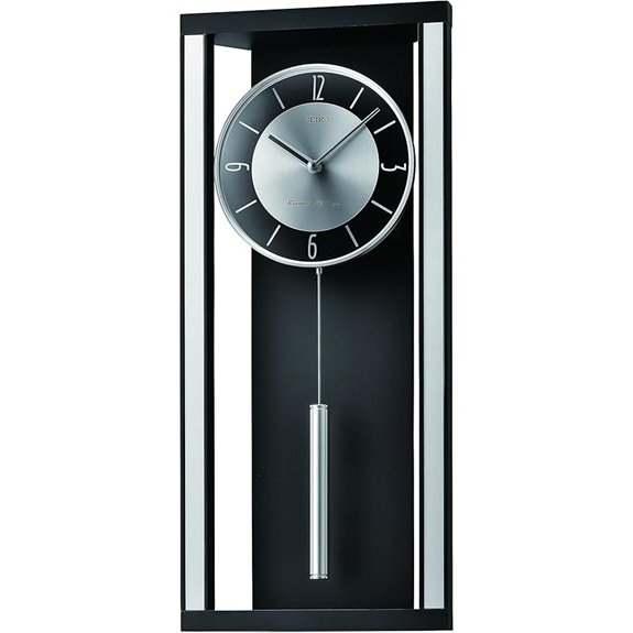 Seiko Noir Wood Pendulum Wall Clock with Chimes