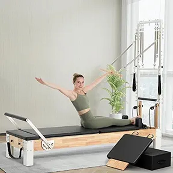 PAETA Wooden Pilates Reformer with Tower and Accessories