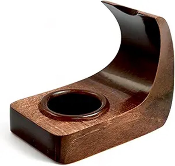 Wooden Tobacco Pipe Stand for One Pipe