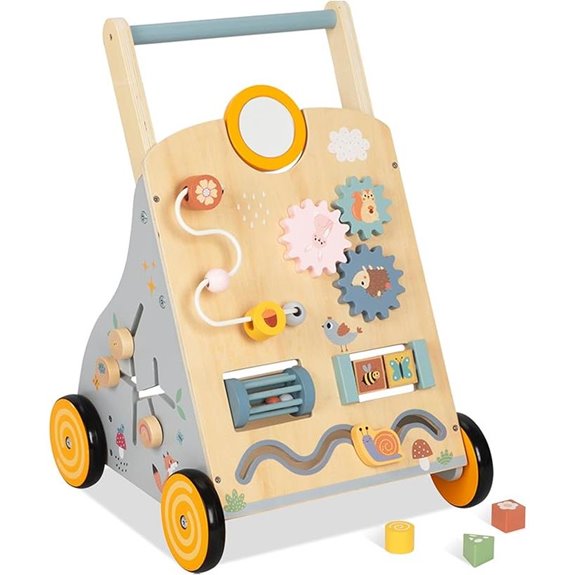 wooden toddler push walker