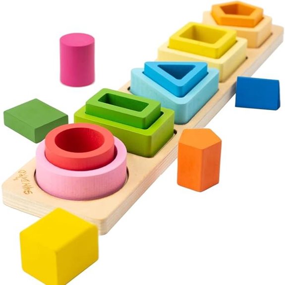 Montessori Wooden Sorting & Stacking Toys for Toddlers