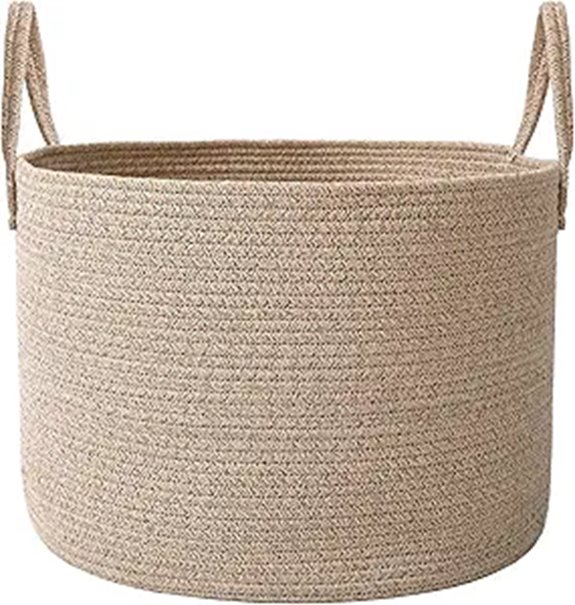 Woven Rope Storage Basket with Handles 65L